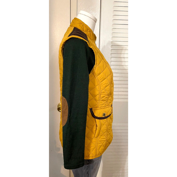 Hollyland Women's Quilted Mustard Lightweight Sleeveless Vest Small - Picture 4 of 9